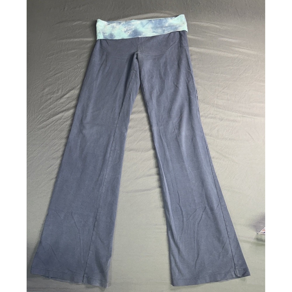 Love Pink Vtg Sweat Pants Yoga size Med blue Gray tie dye around waist Stretch